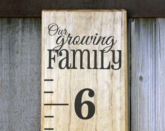 Growth Chart Ruler Add-On--"Our Growing Family" Decal--Top Header