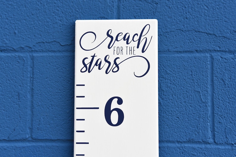 Growth Chart Ruler Add-OnReach for the Stars Vinyl Decal Phrase Top Header image 1