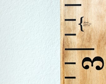 Height Markers for Growth Chart Ruler - Vinyl Decal Mini Brackets - Measuring Marks