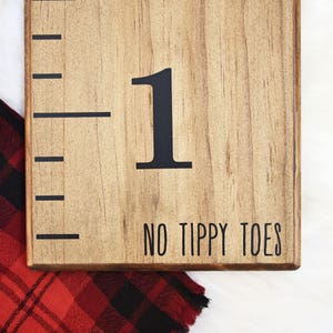 Growth Chart Ruler Add-On Custom Personalization Decal For the Side No Tippy Toes image 4