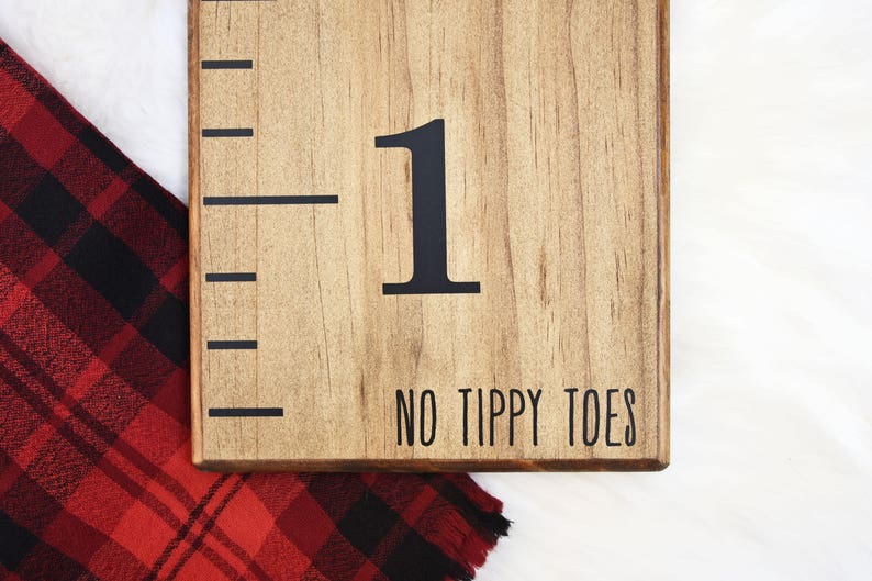 Growth Chart Ruler Add-On Custom Personalization Decal For the Side No Tippy Toes image 4