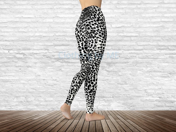 Snow Leopard Print Leggings Adult, Capri & Kids, Yoga Leggings