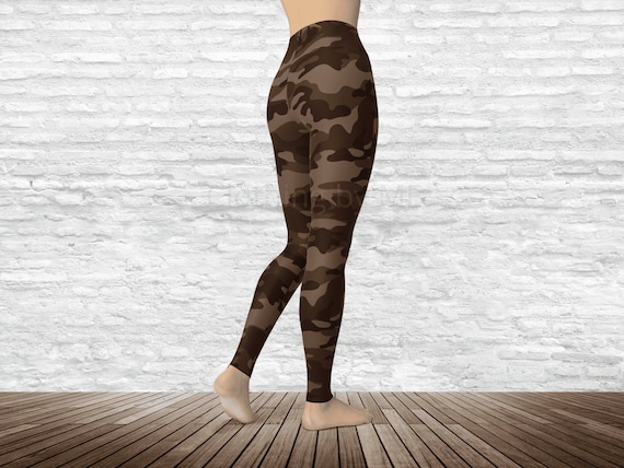 Dark Brown Camo Leggings 