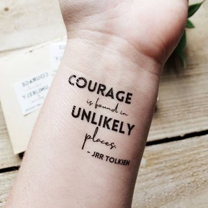Tattoo uploaded by Tara  Courage courage words script font  Tattoodo