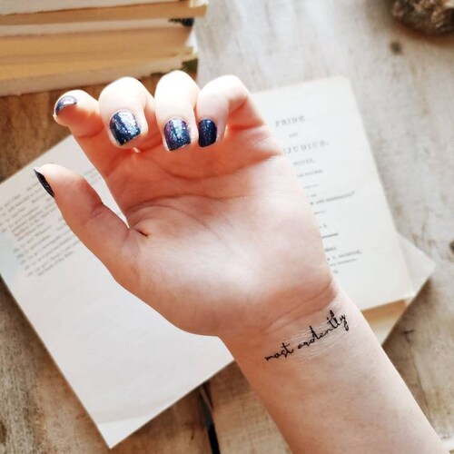 Jane Austen Temporary Tattoo Most Ardently Quote Book Quote Etsy Jane Austen Temporary Tattoo Most Ardently Quote Book Quote Etsy