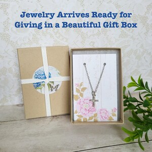 Gold Abide Necklace - Thoughtful Handmade Christian Gift for Women, Hand Stamped Bible Verse Jewelry, John 15:4-5 image 6