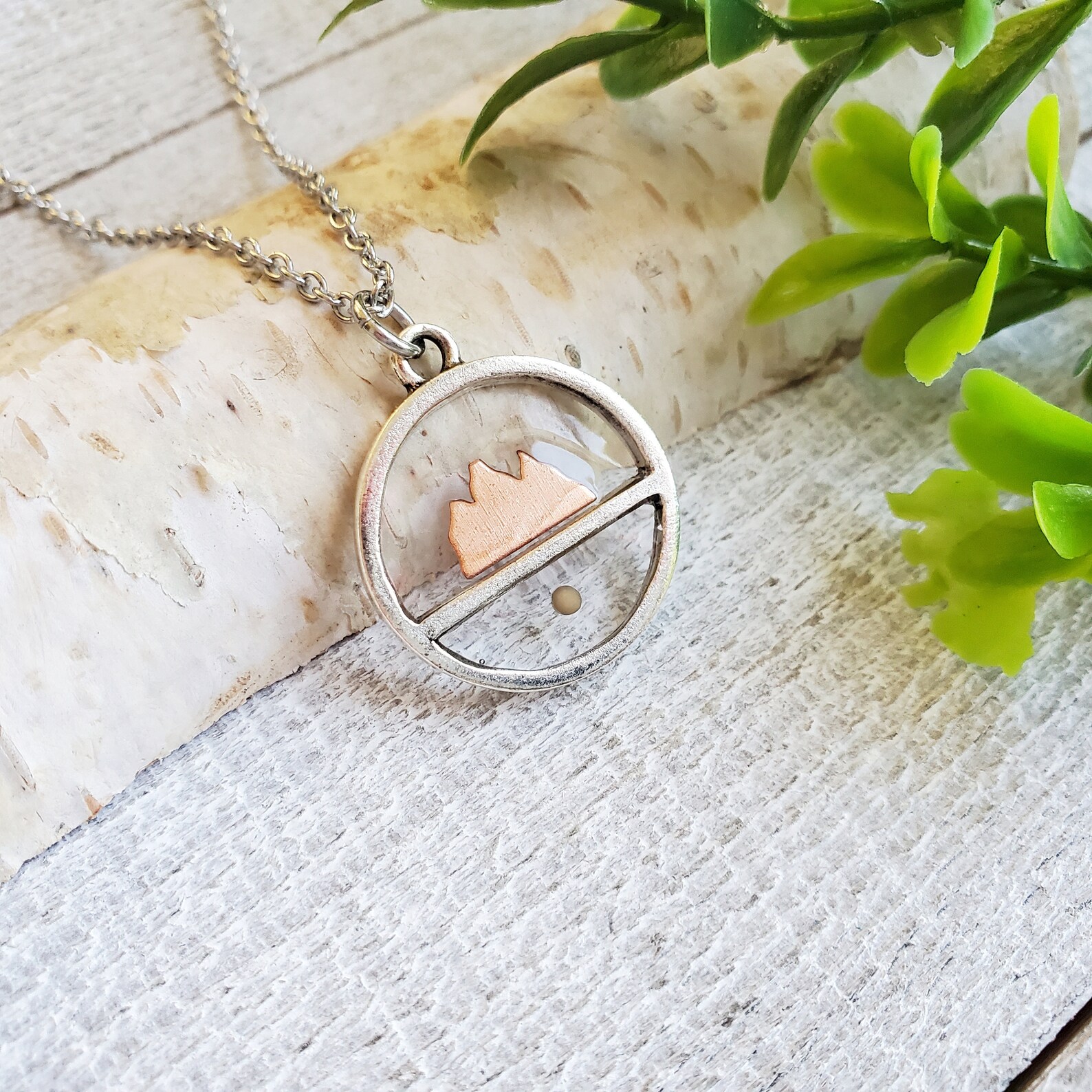 Mustard Seed Mountain Necklace Faith Can Move Mountains Etsy