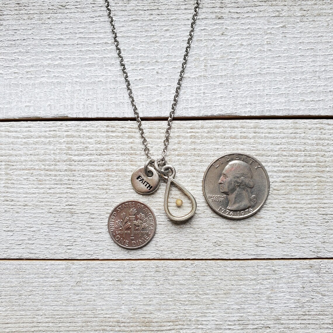 Mustard Seed Necklace Faith Based Jewelry Matthew 17 20 Etsy