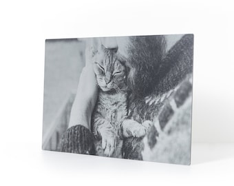 Custom Brushed Aluminum Photo Print, Modern Metal Wall Art