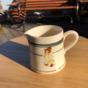 Roseville Pottery Juvenile Creamware Duck in Boots Child&#39;s Milk Pitcher Creamer