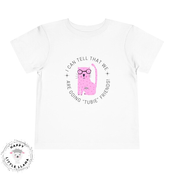 Uroczy maluch „Tubie” Friends Tee, świadomość sondy do karmienia, koszulka dla malucha, strój do zabawy, styl letni, ubranka dla malucha