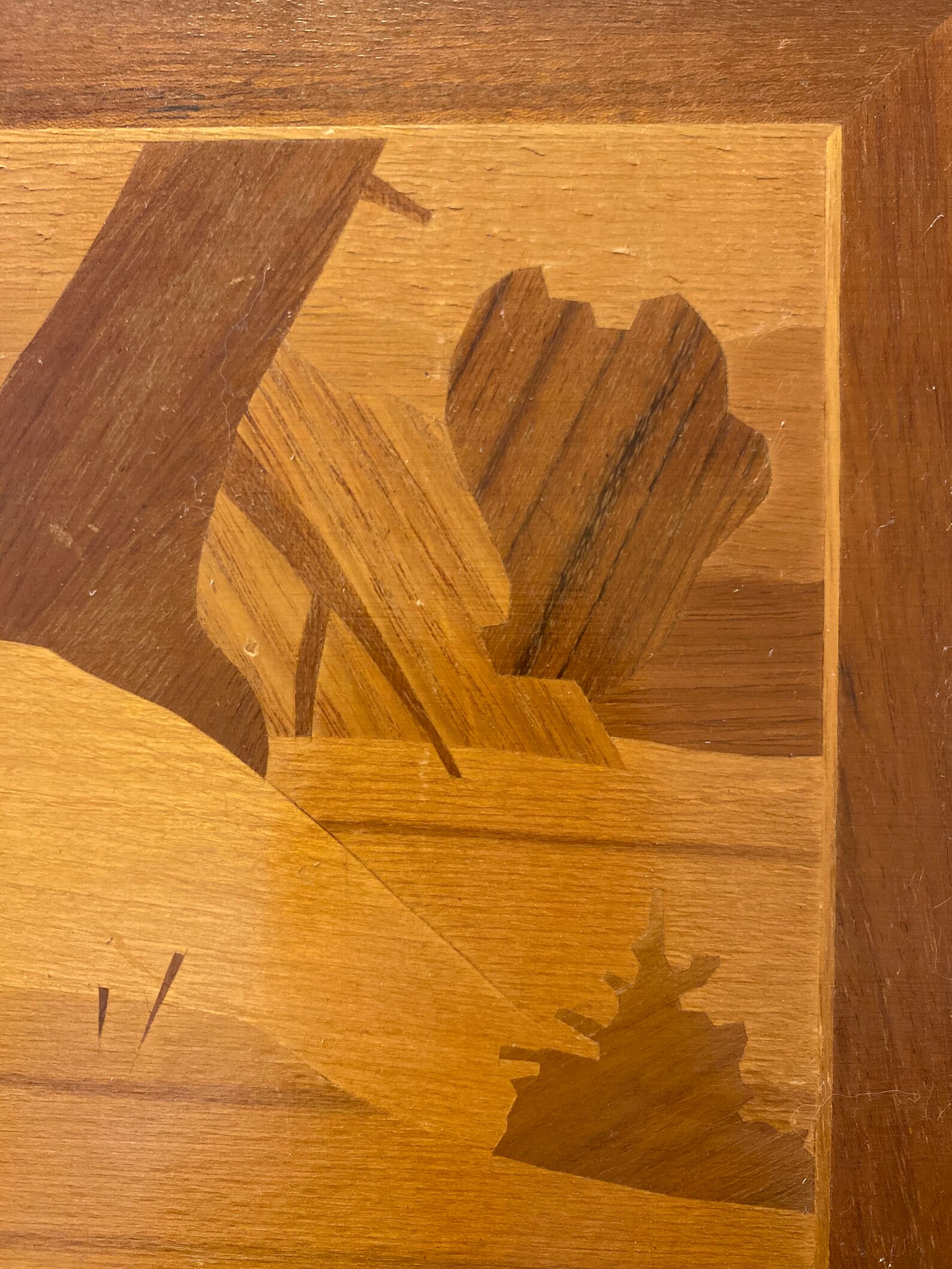 Vintage Greek Inlaid Wood Art Landscape Art Etsy