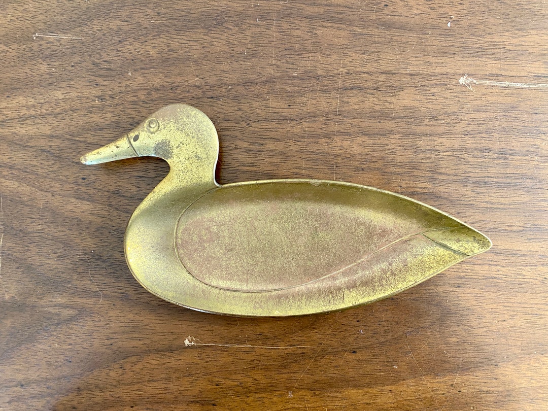 Antique Brass Mallard Duck Soap Dish Etsy