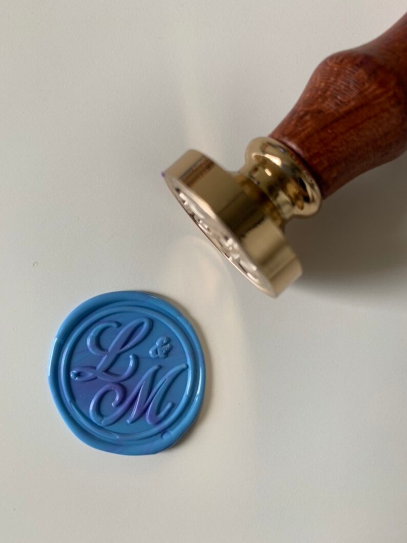 Calligraphy initials Wedding Wax Seal Stamp