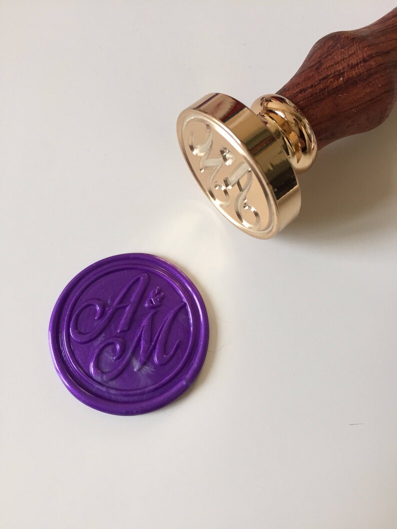 Calligraphy initials Wedding Wax Seal Stamp