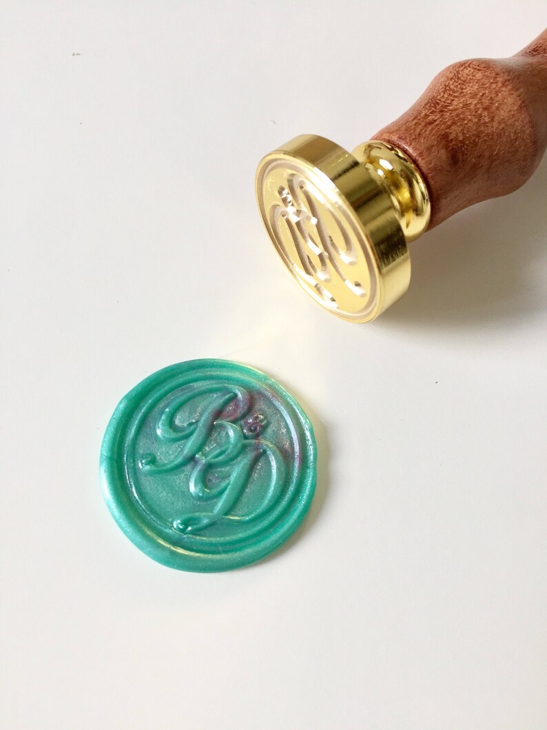 Calligraphy initials Wedding Wax Seal Stamp