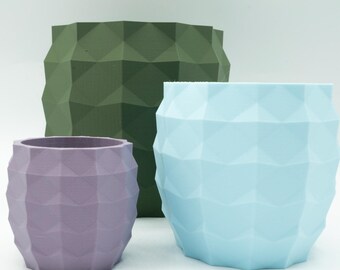 Modern Granite Surface Flower Pot: 3D Printed Succulent Planter