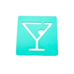 Cocktail Stencil: Reusable Stencil for Painting & Scrapbooking
