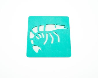 Shrimp Stencil: Reusable Stencil for Painting & Scrapbooking