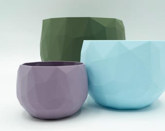 Modern Constellations Flower Pot: 3D Printed PLA Planter