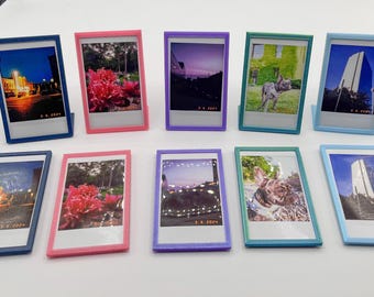 Instax Mini Magnet and Desk frame set - fridge magnet set - desk frame - desk photo frame - fridge photo frame - instax photo frames