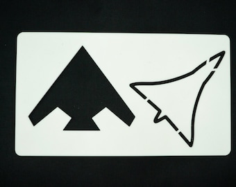 Fighter Planes Stencil: Reusable Drawing & Painting Template