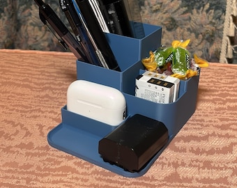 Modernist Minimalist Desk Organizer, Pen & Stationery Holder