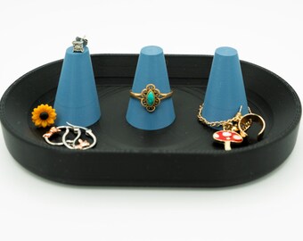 3D Printed Ring Display with Tray: Jewelry Organizer