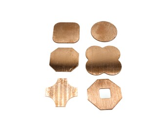 Milled Copper Blanks - 6 pack - sets of 6/12/18/24! - Copper tags - copper blanks - metal crafting - copper crafting stock - copper stock