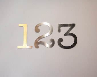3" Aluminum Metal House Numbers - Custom Milled