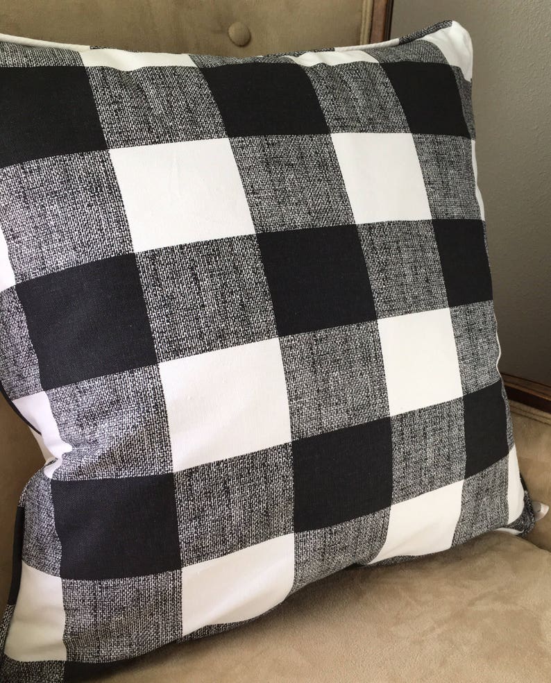 Farmhouse Pillow Cover 20 X 20 Inch Buffalo Check Pillow Cover Etsy