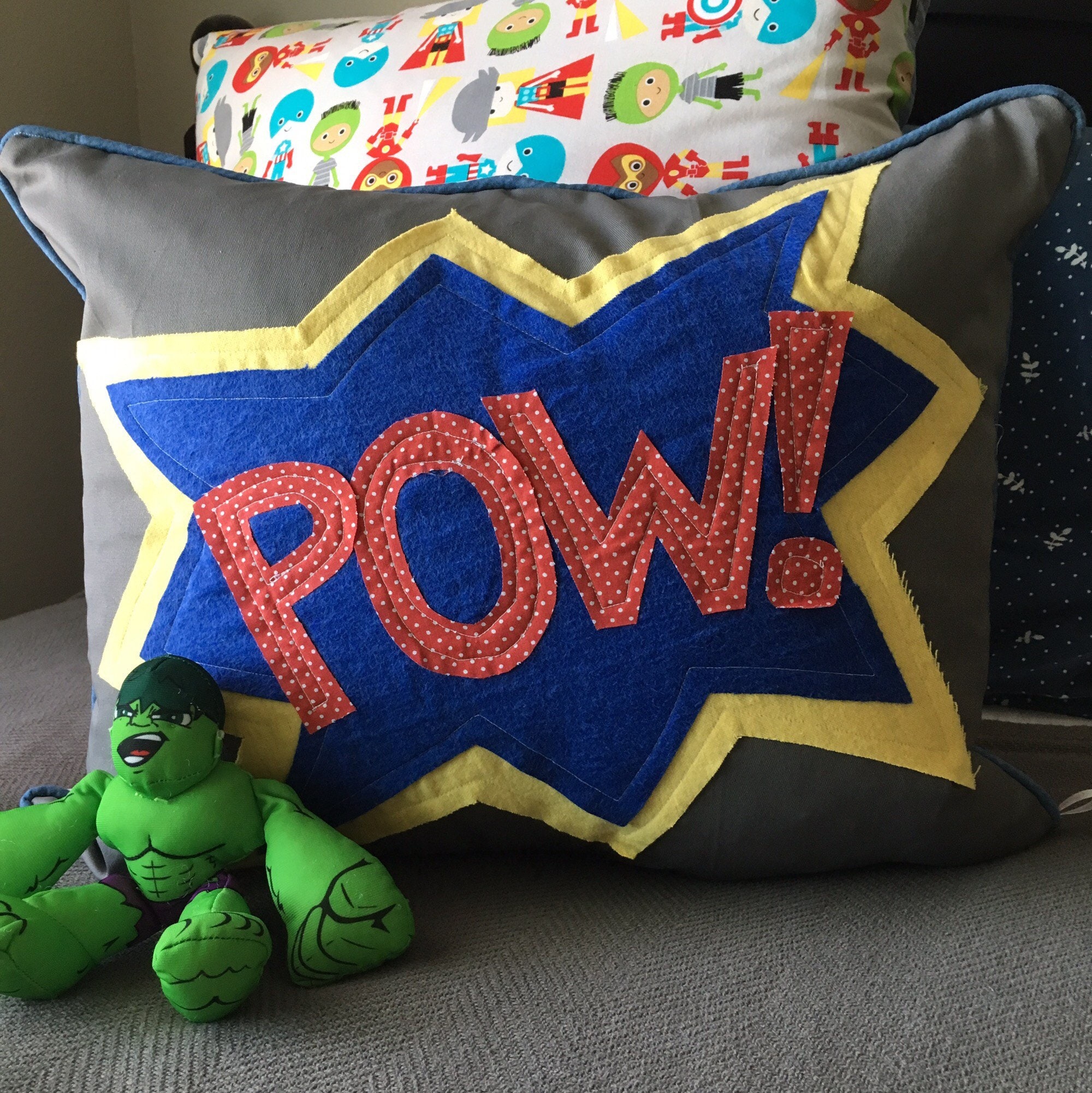 Child Pillow 16 x 20 inch Pillow Cover Superhero Pillow ...