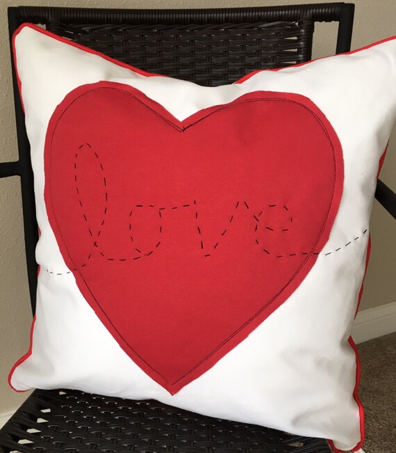 Love Pillow Cover 20 x 20 inch Pillow Cover Heart Pillow Cover Etsy