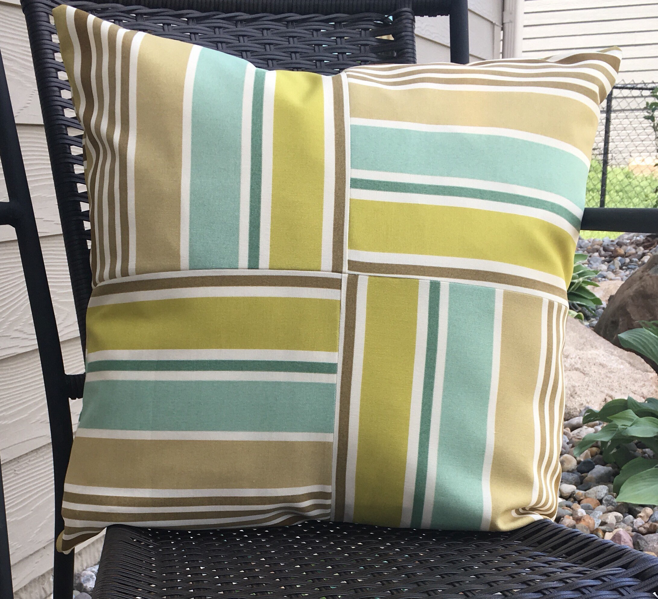 Blue Green Outdoor Pillow Cover 18 X 1820 X 2022 X 22 Inch Etsy India