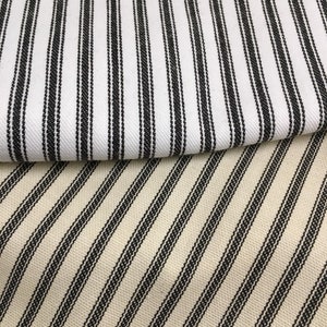 Black Stripe Pillow Cover 182022 inch Black White Stripe Pillow Cover Black Ticking Stripe Pillow Black Cream Pillow Cover Farmhouse Decor image 4