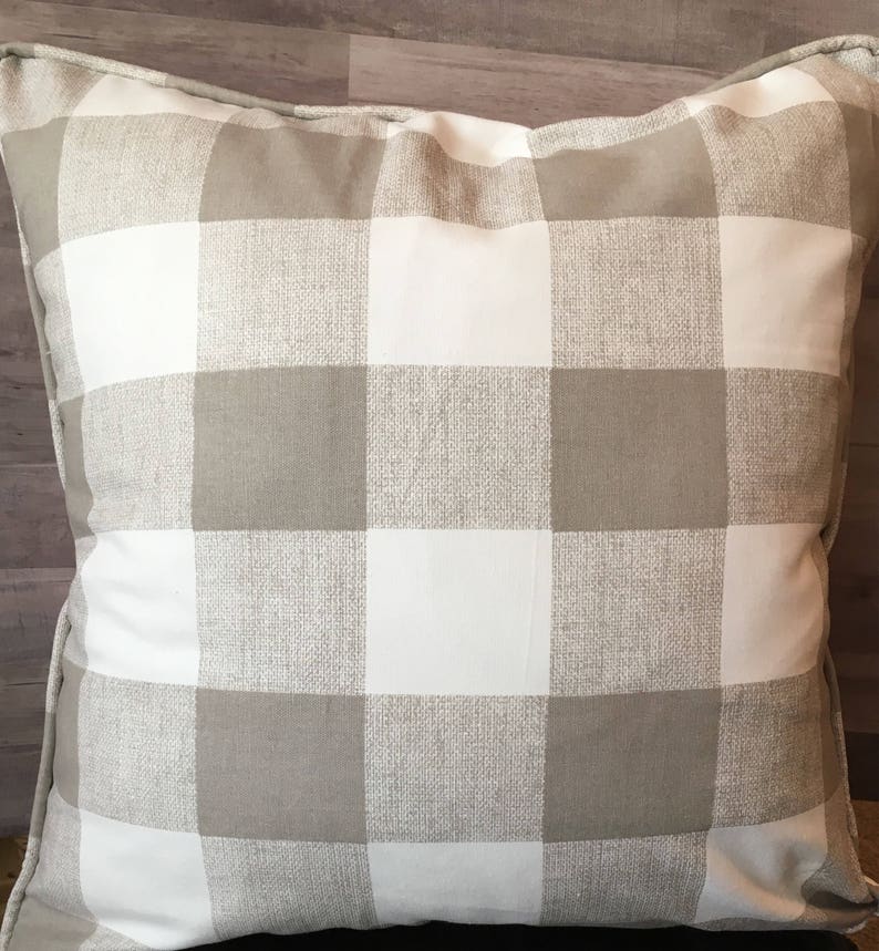Farmhouse Pillow Cover 20 X 20 Inch Buffalo Check Pillow Cover Etsy