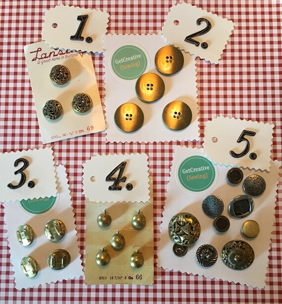 metal craft buttons