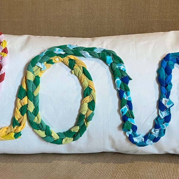 Word Pillow Cover Love Pillow Cover 12 x 24|40 inch lumbar pillow cover Home Decor Rainbow Pillow Cover Long Pillow Cover Valentine Cover