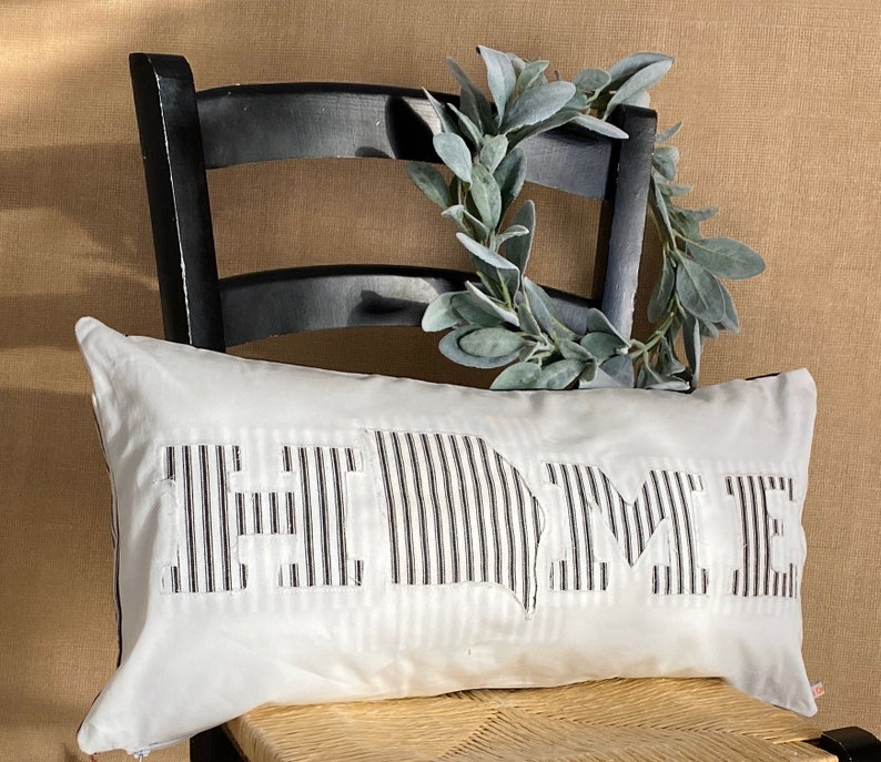 Farmhouse Pillow Cover Accent Lumbar Pillow Cover Farmhouse Etsy