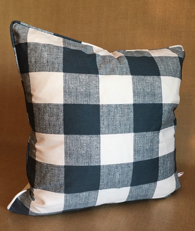 Farmhouse Pillow Cover 20 X 20 Inch Buffalo Check Pillow Cover Etsy