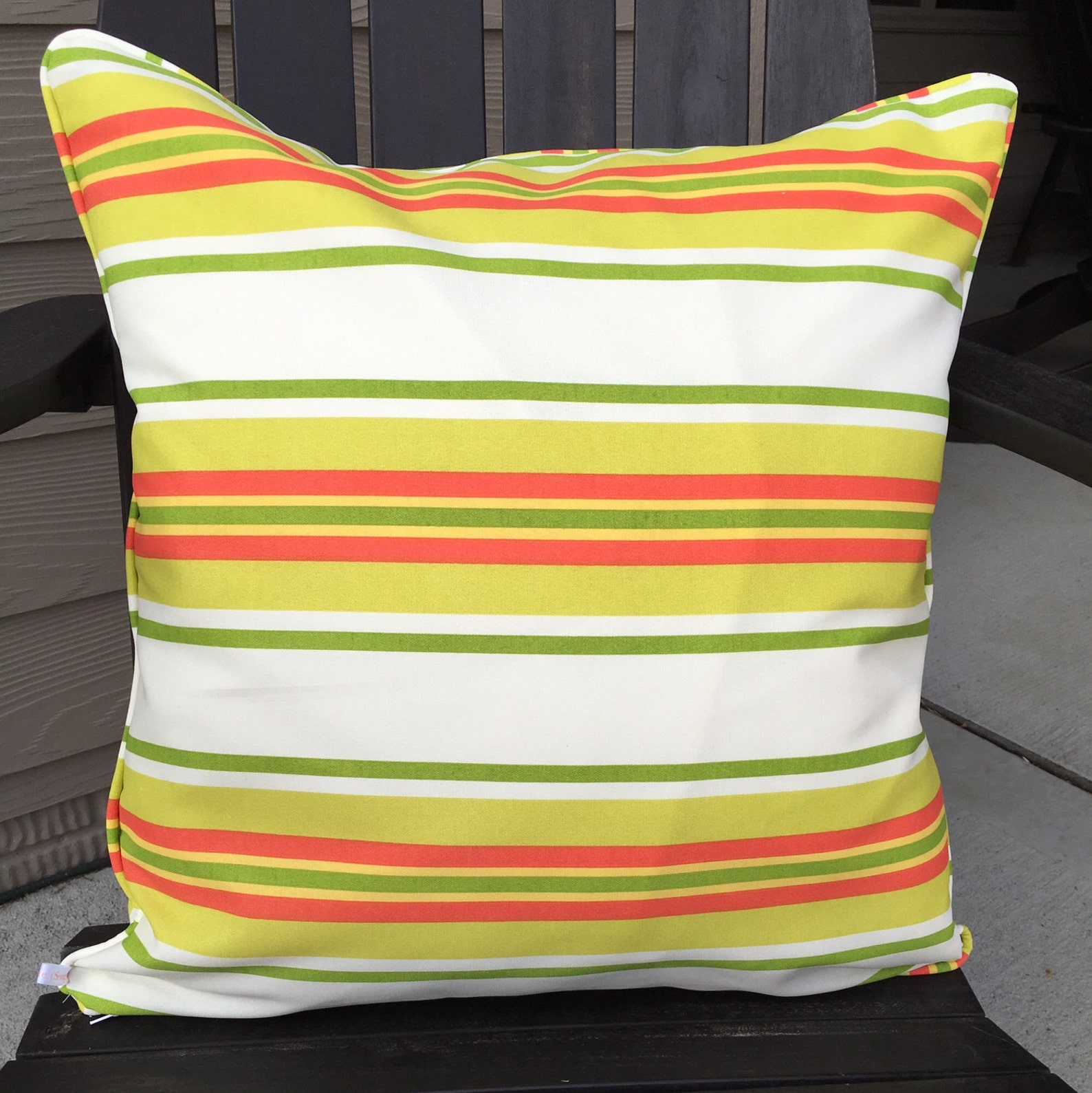 Outdoor Pillow Cover 20 x 20 inch Pillow Cover Green White Etsy