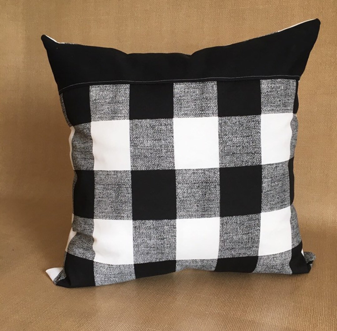Farmhouse Outdoor Pillow Cover 182022 Inch Blacktanredgreen Outdoor