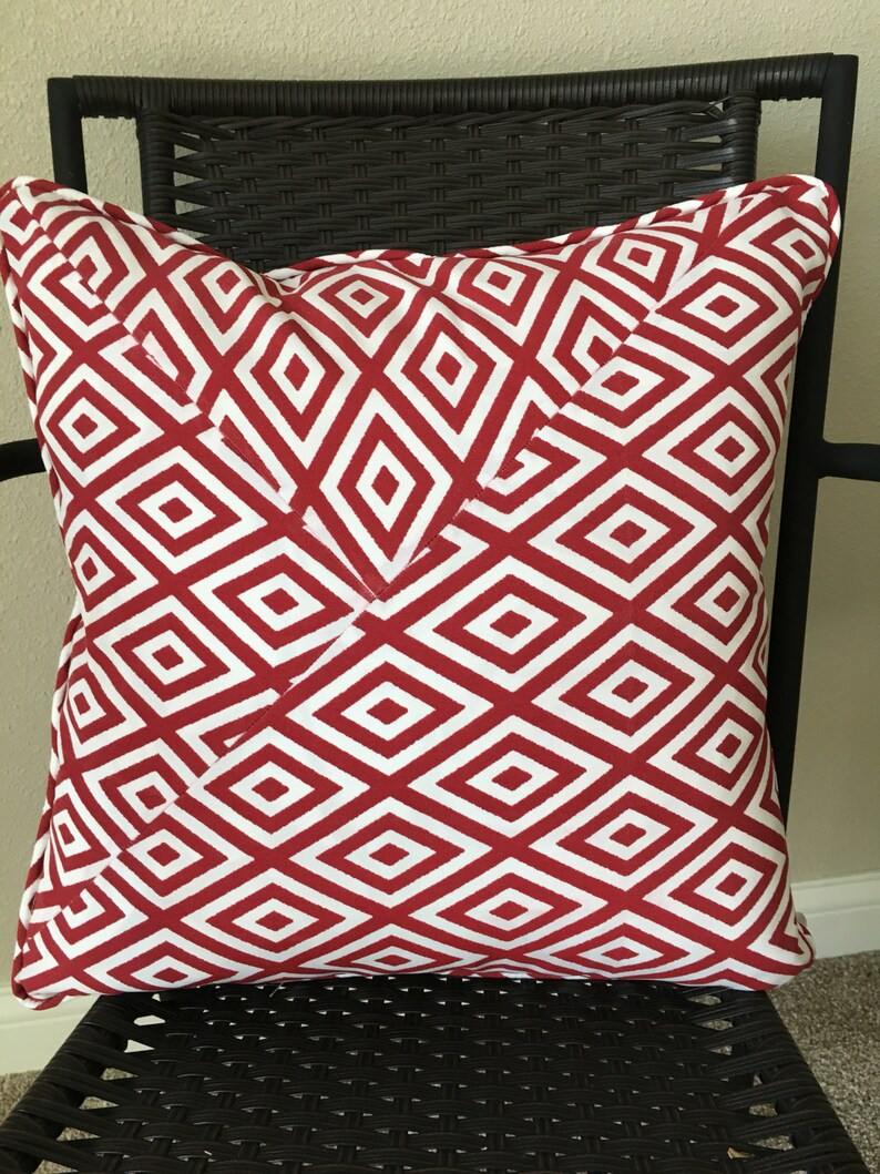Outdoor Pillow Cover 18 x 18 inch Red White Outdoor Pillow Etsy