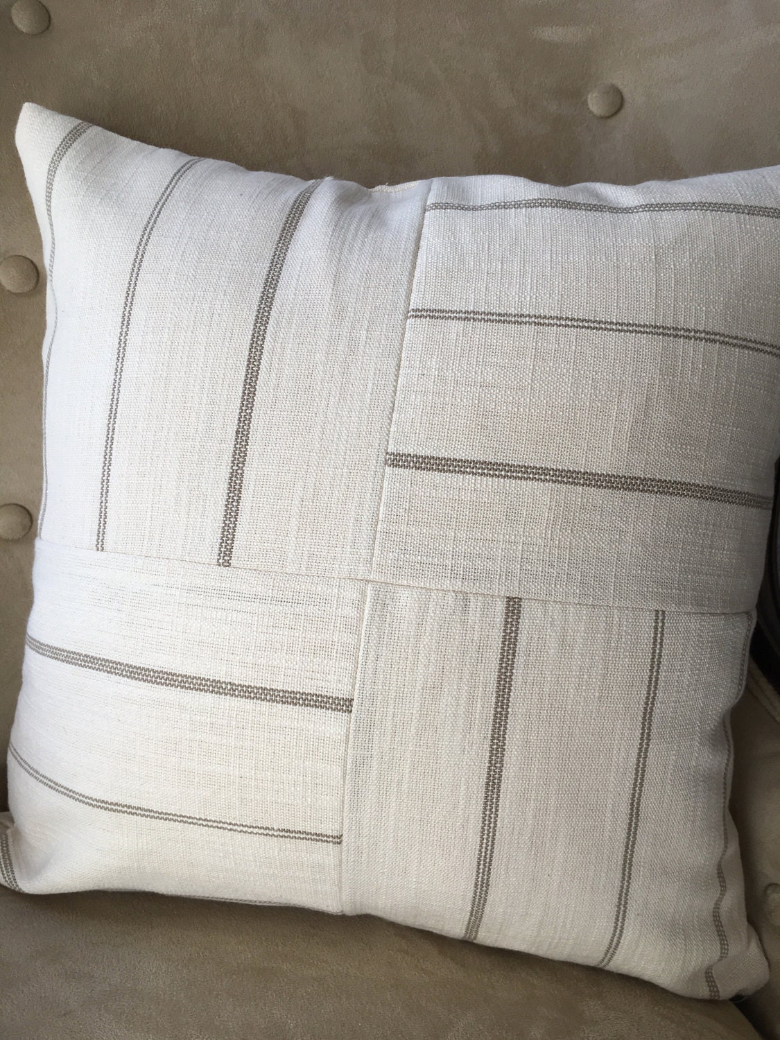 Neutral Pillow Cover 18202224 inch pillow cover Blue Tan Etsy