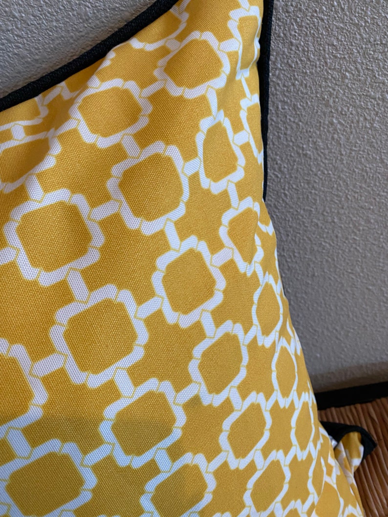Yellow Outdoor Pillow Cover 20 X 2012 X 20 Inch Pillow Cover Etsy