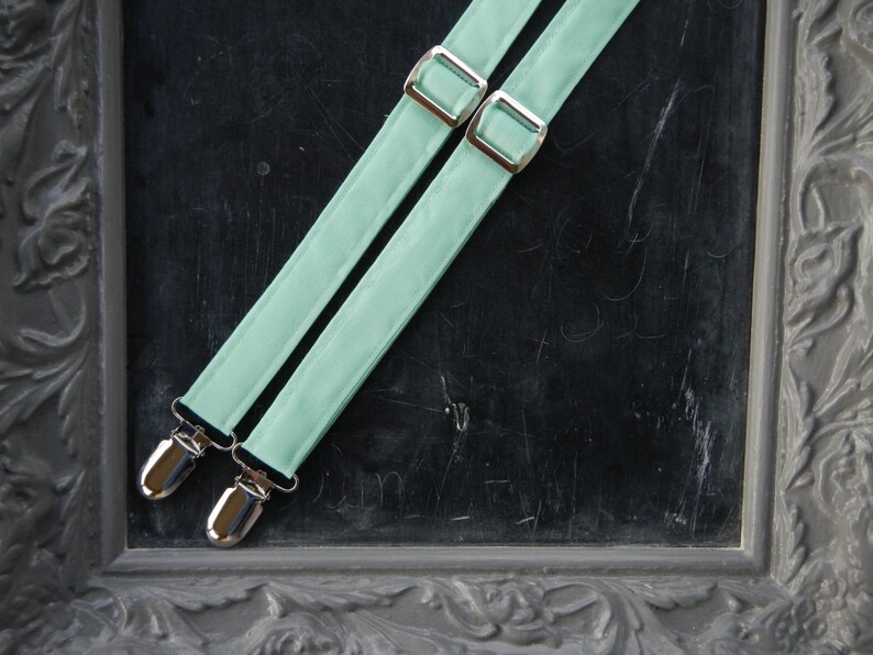 Mint Green Suspenders Etsy