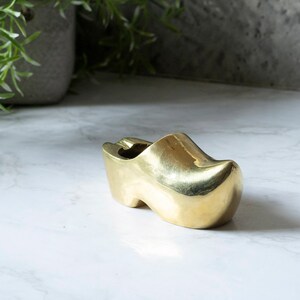 Mid Century Brass Clog Ashtray