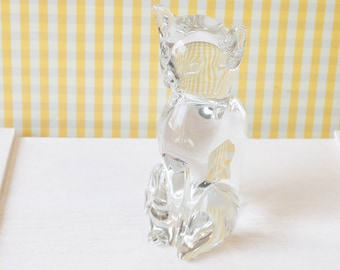 Crystal Clear Cat Figurine 6" Tall