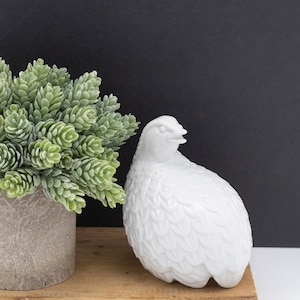 Vintage Homco Ceramic Quail Bird White