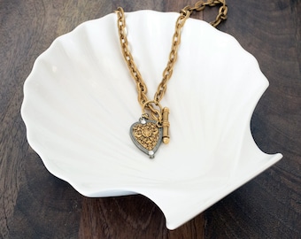 Cream Ceramic Shell Dish Trinket Tray/Bowl